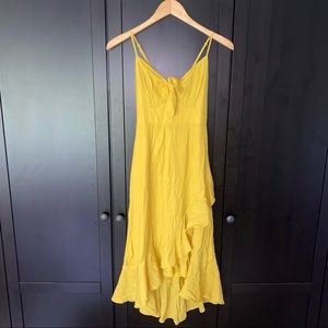 Forever 21 yellow midi dress